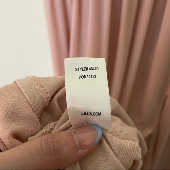 Lulu's Heavenly Hues Blush Maxi Dress Bridesmaid - Picture 4 of 8